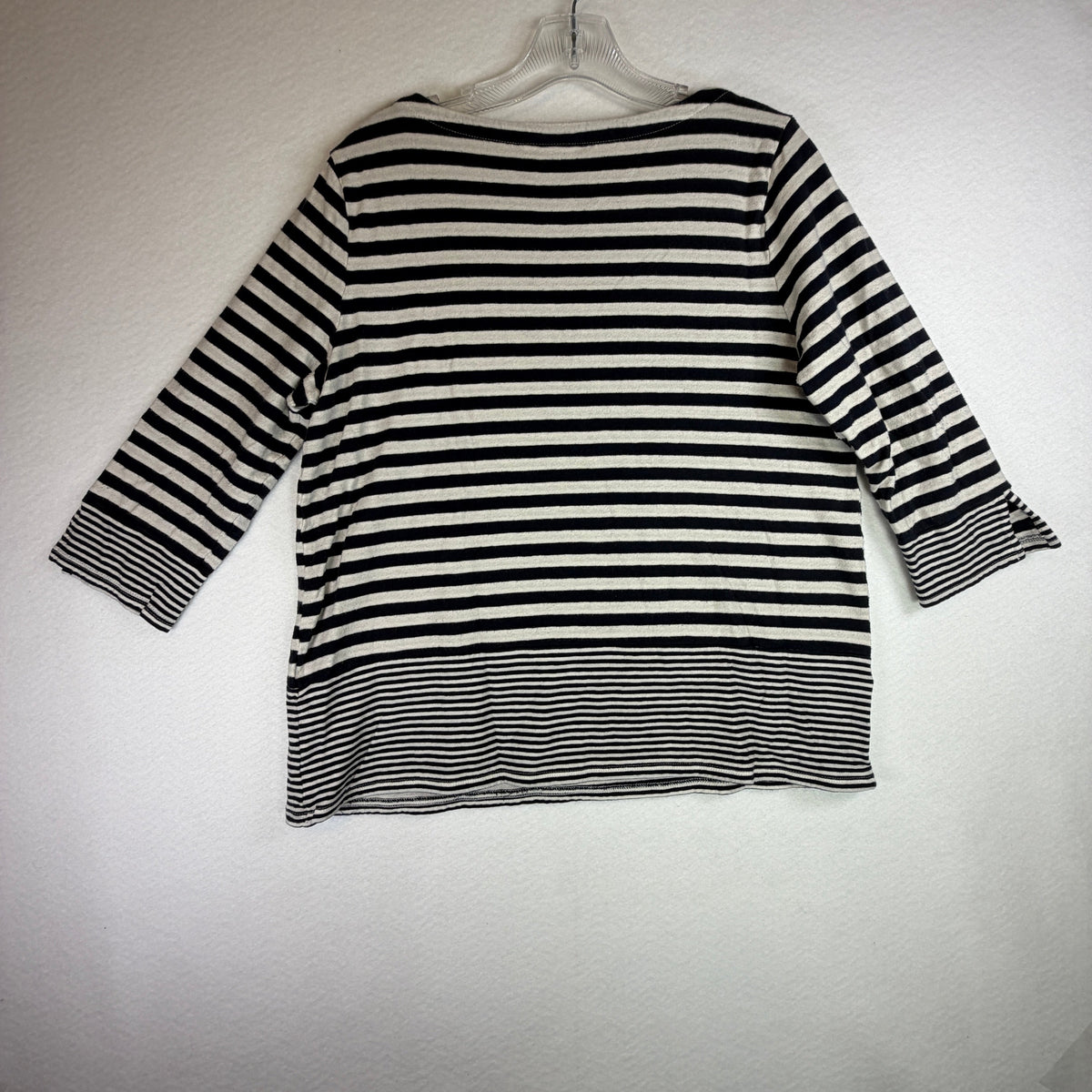 J.Jill Striped Boatneck Top Women's Medium Cotton Blend