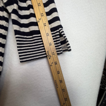 J.Jill Striped Boatneck Top Women's Medium Cotton Blend