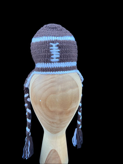 Childs Knitted Football Beanie