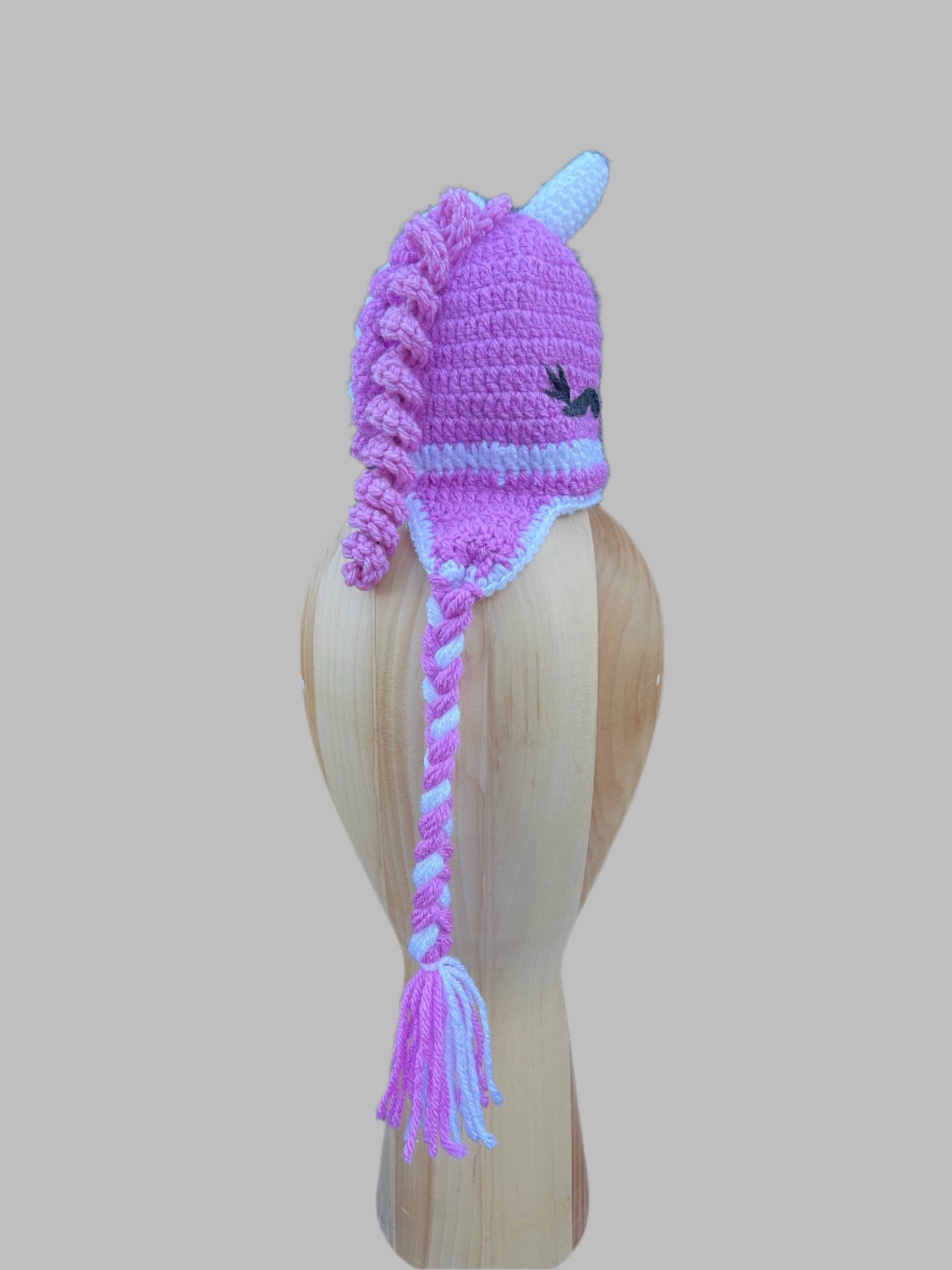 Pink Unicorn with Curly Qs